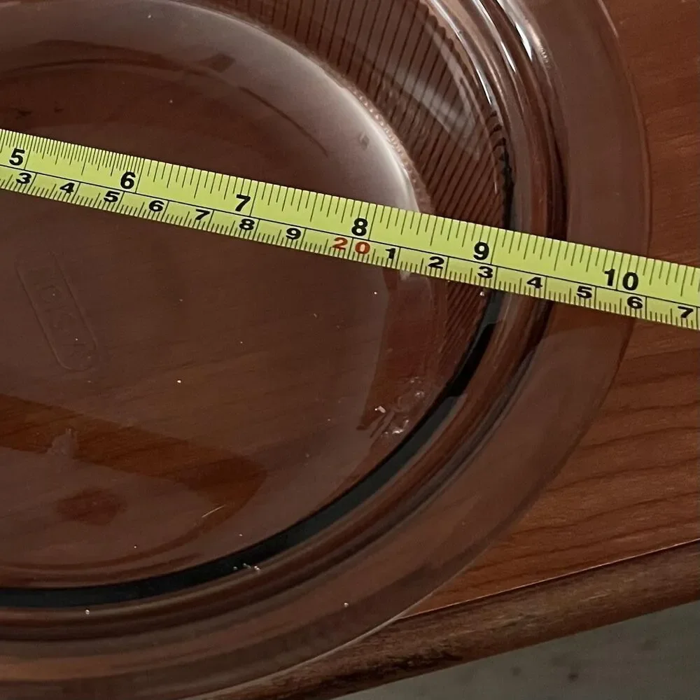 Vintage Vision Corning Amber Glass Round Casserole Pan 1.5QT V-32-B With Lid USA